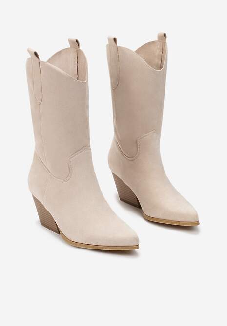 Beżowe Botki Achica