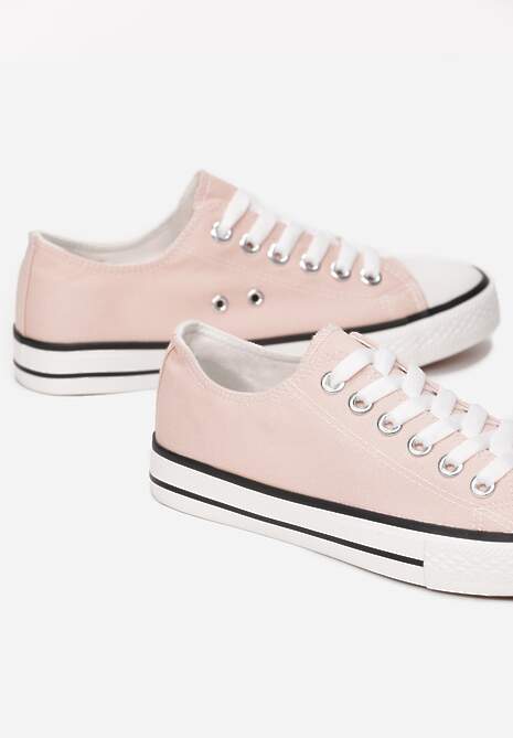 Różowe Trampki w Klasycznym Stylu z Niską Cholewką Doriabel