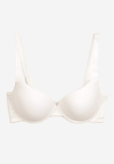 Biały Biustonosz o Klasycznym Kroju Sinisea