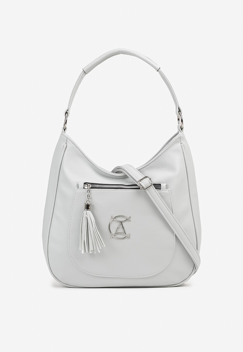 Niebieska Torebka Shopperka z Frędzlami i Aplikacją Gelluria