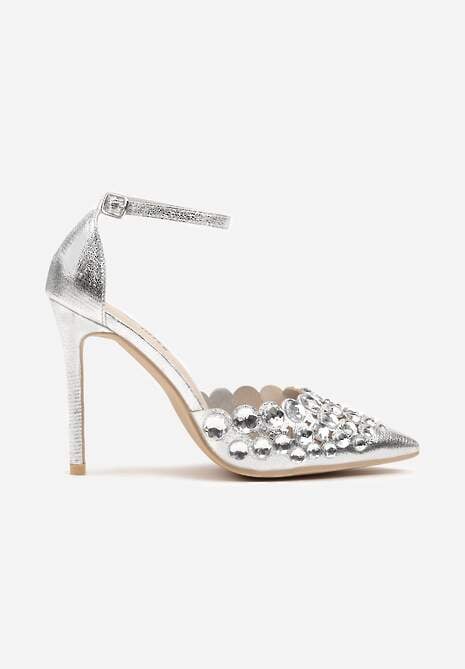 Srebrne Eleganckie Szpilki z Ozdobnymi Cyrkoniami Zennael