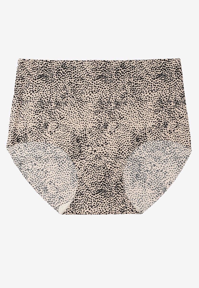 Czarno-Beżowe Bezszwowe Majtki Figi High Waist Dolevia