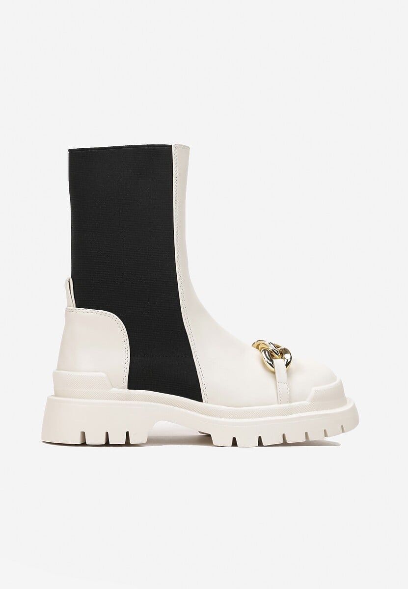 Beżowe Botki Belasis