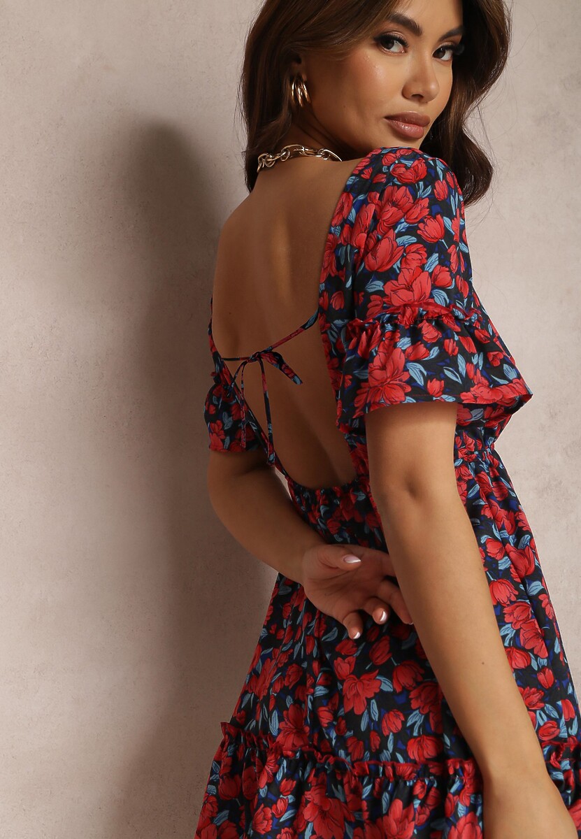 Czerwono-Czarna Sukienka Rimoxea