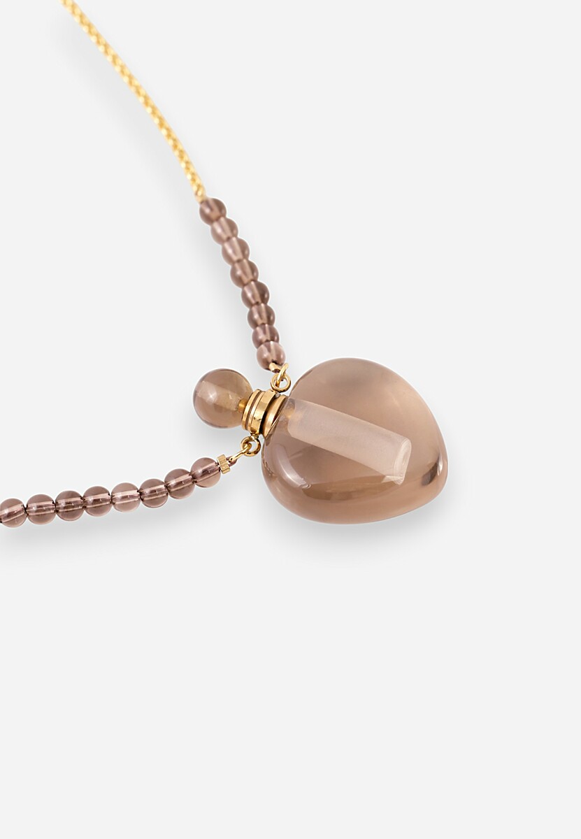 Złoto-Czarny Naszyjnik na Cienkim Łańcuszku z Kryształkiem Yeve