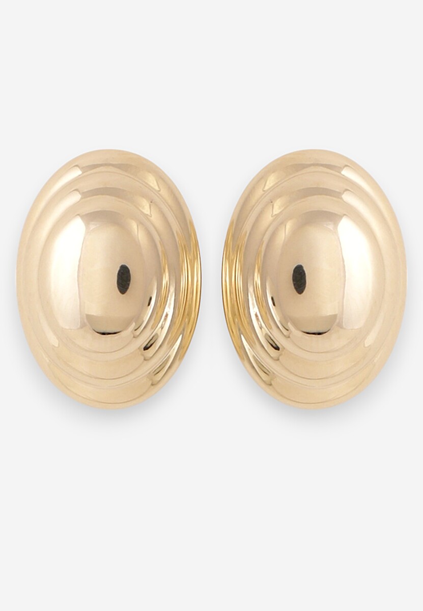 Złote Kolczyki z Tłoczonym Wzorem Melastea