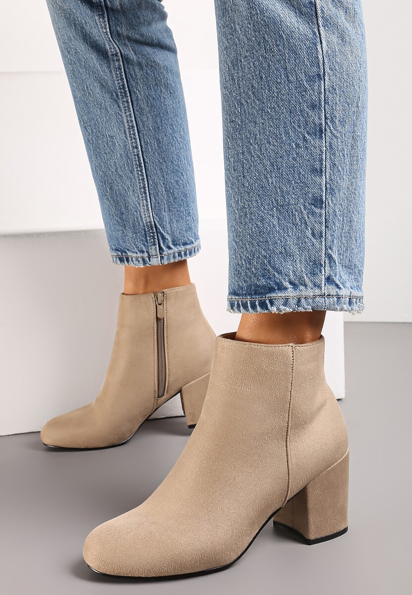 Beżowe Botki Home With You