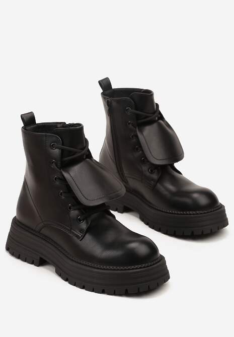 Czarne Casualowe Botki Typu Workery Vemarine