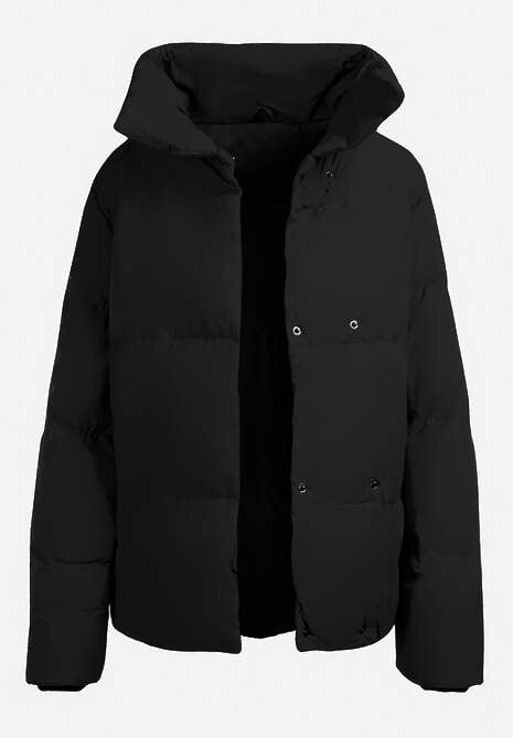 Czarna Kurtka Pikowana ze Stójką Heleis