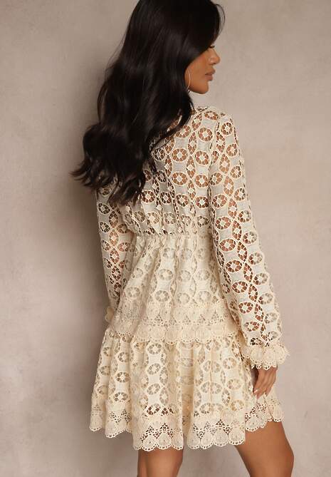 Beżowa Sukienka Dephiolea