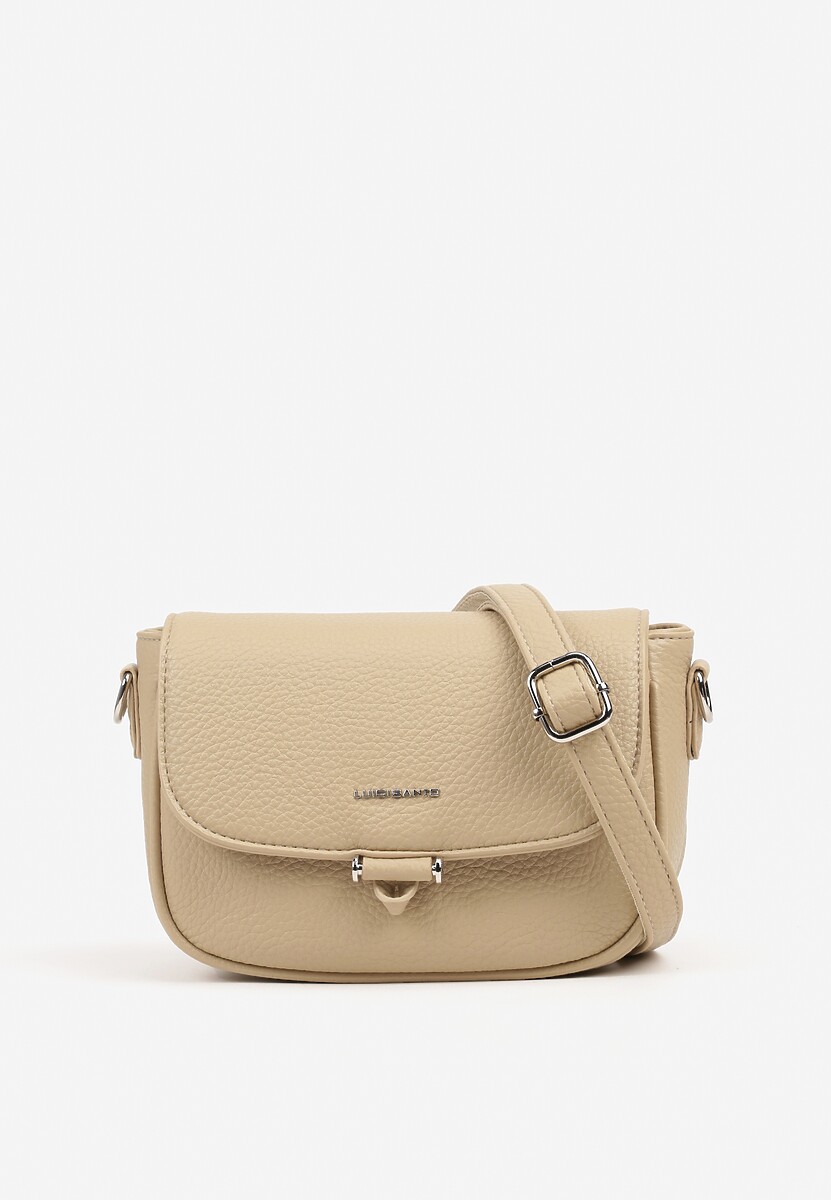 Jasnobeżowa Torebka Typu Listonoszka Zamykana na Klapę Izarae