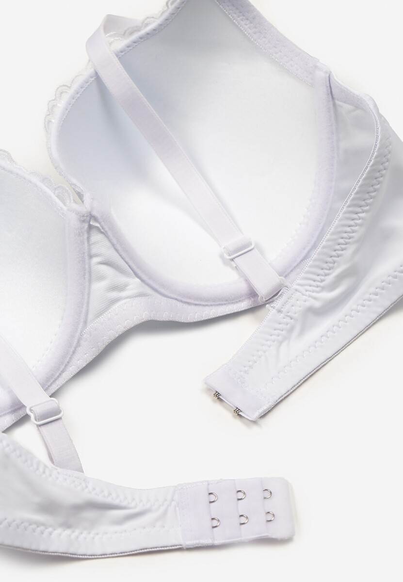 Biały Koronkowy Biustonosz o Fasonie Full Cup Nexahoa