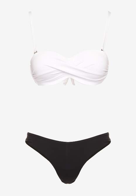 Białe Bikini 3-częściowe Biustonosz i Majtki Figi w Dwóch Wariantach Milanisse