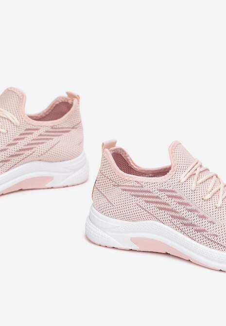 Różowe Siateczkowe Buty Sportowe na Piankowej Podeszwie Linidas