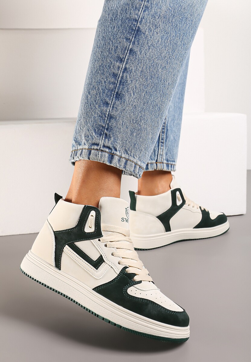 Beżowo-Szare Sneakersy Maeramia