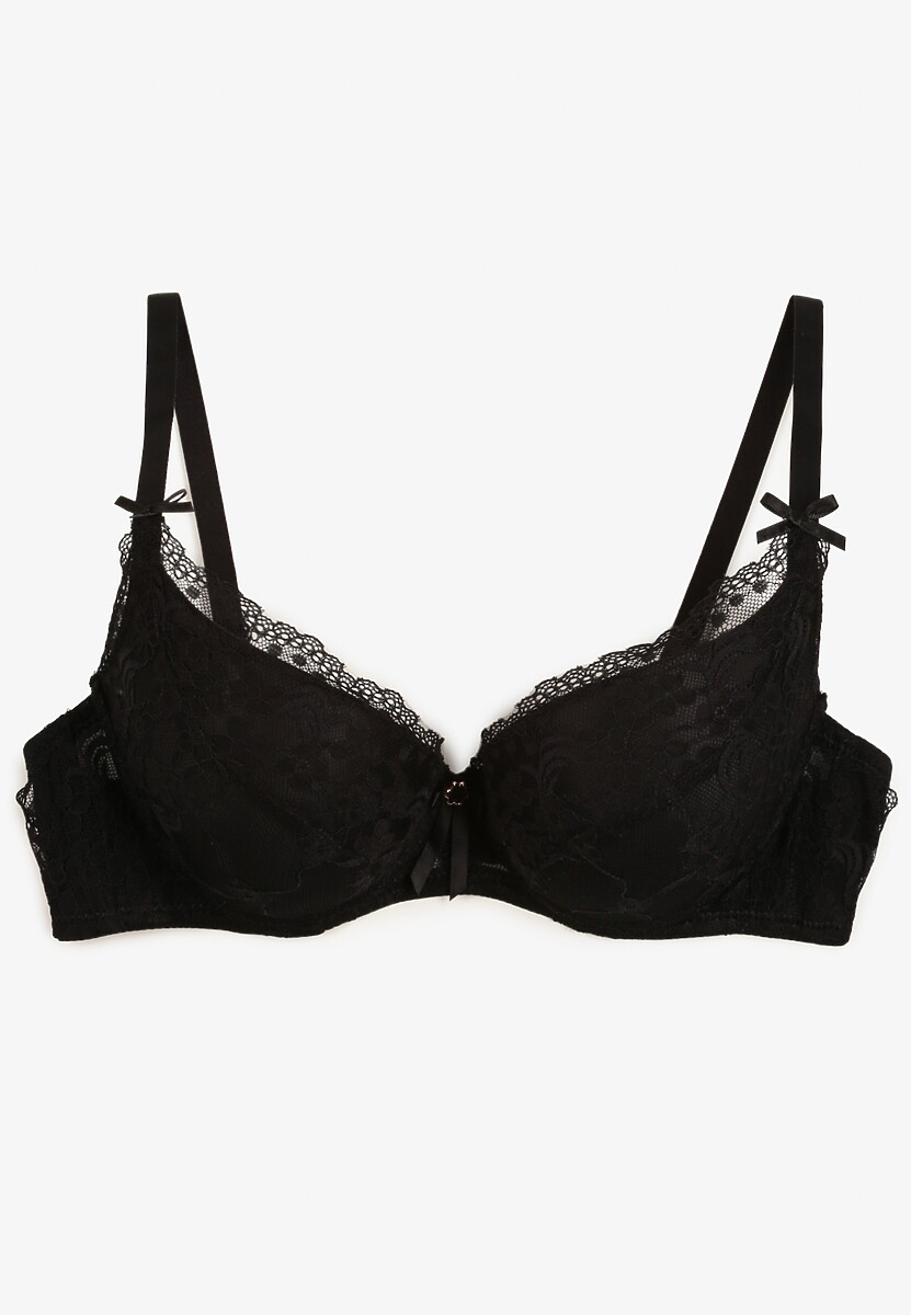 Czarny Biustonosz z Usztywnionymi Miseczkami i Regulowanymi Ramiączkami Tinaloria