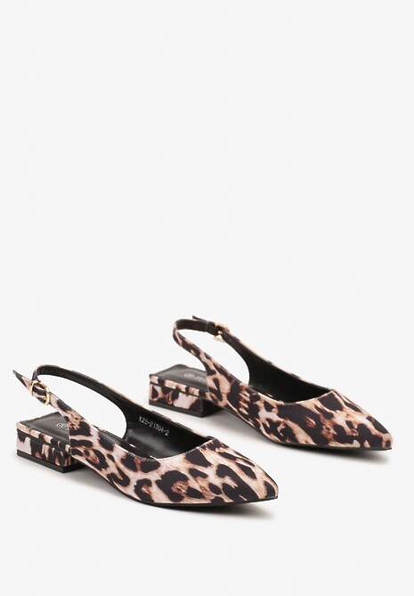 Panterkowe Sandały Vices bez Pięty Zapinane przy Kostce Elajane