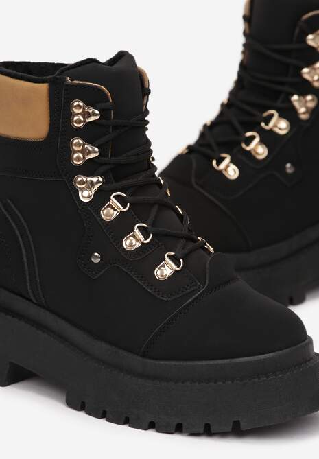 Czarne Traperki Leuna