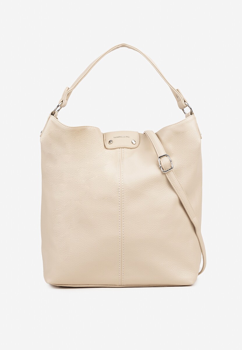 Beżowa Torebka Hobo z Regulowanym Paskiem Crossbody Tenovesa