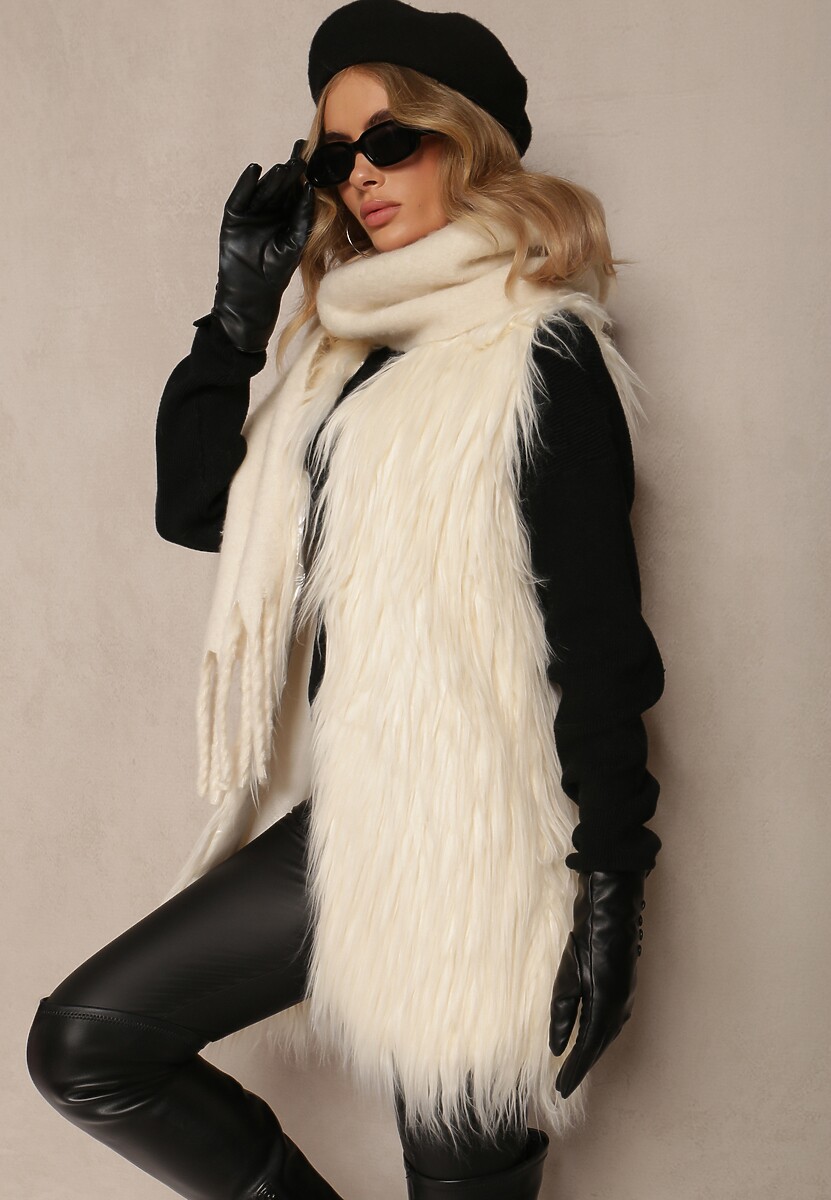 Jasnobeżowa Kamizelka Futrzana Bessemer