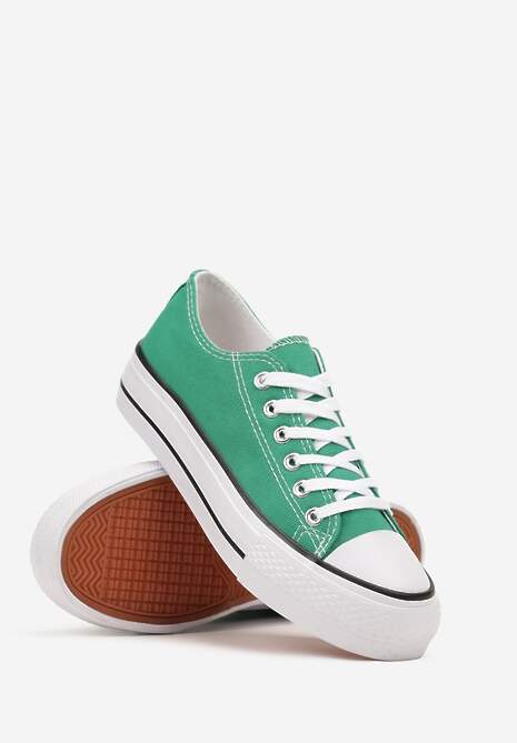 Zielone Klasyczne Trampki Przed Kostkę Xarosa