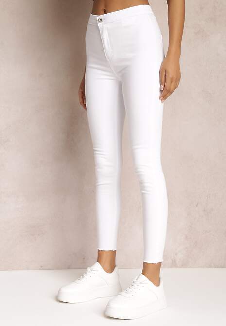 Białe Spodnie Skinny Iolochis