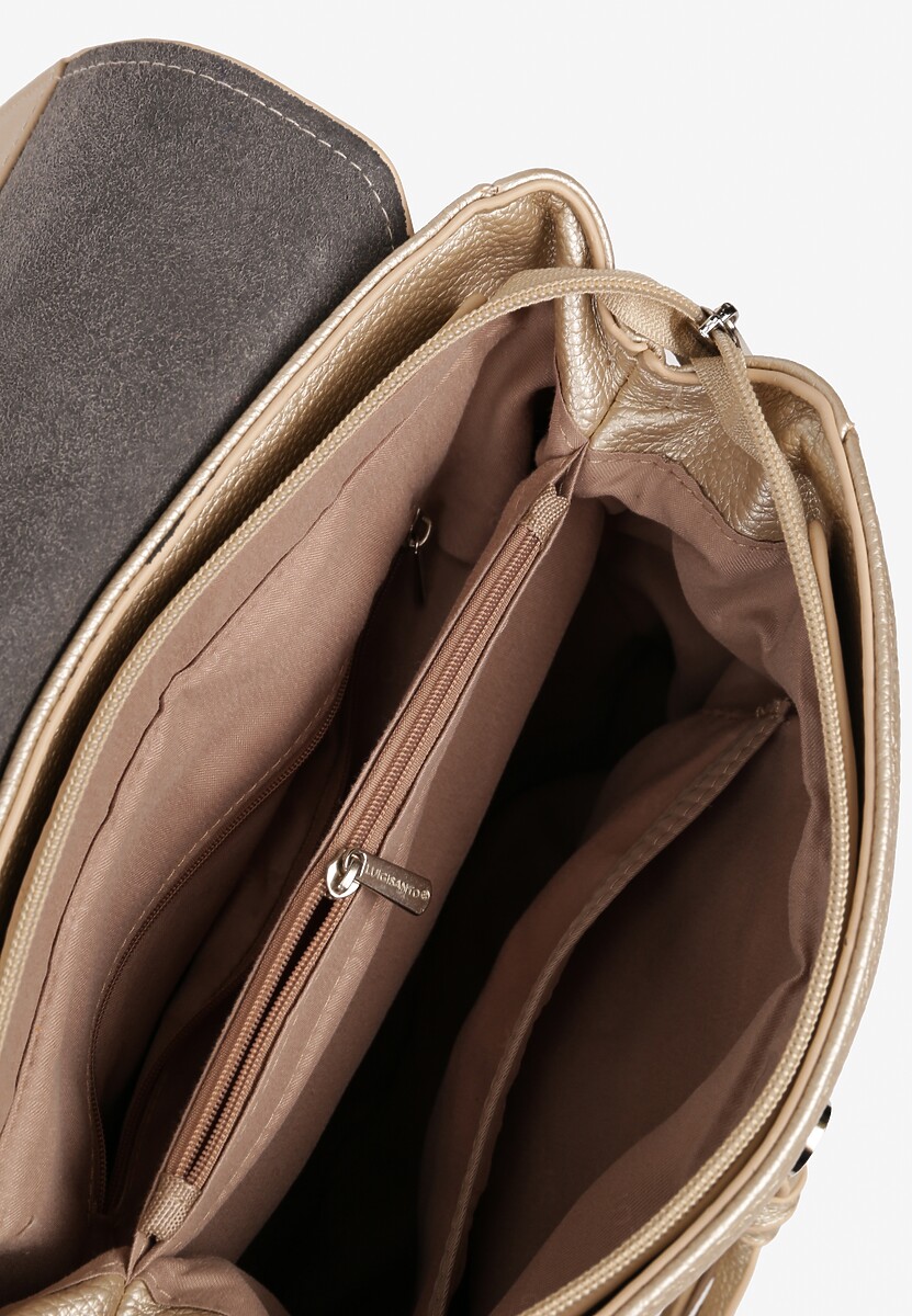 Złoty Plecak Basic z Ozdobnym Frędzlem Vikelin