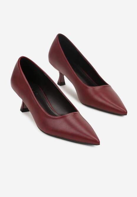 Bordowe Czółenka ze Szpiczastym Noskiem na Kaczuszce Illsaria