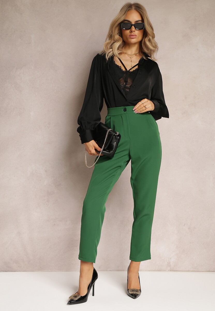 Niebieskie Spodnie Cygaretki Zalko