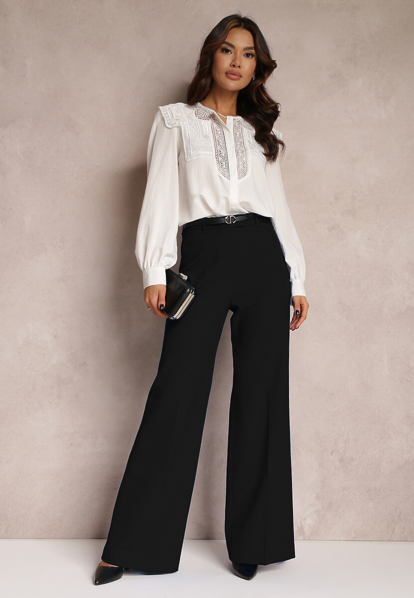 Biała Koszula z Koronką Leivo