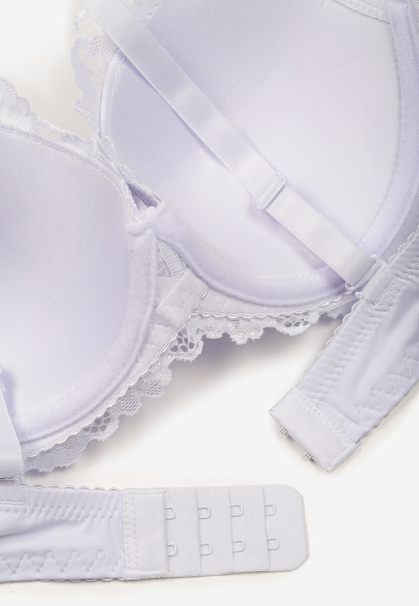 Biały Biustonosz Ozdobiony Koronką Vonavia