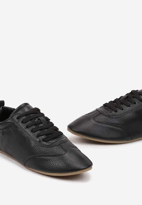 Czarne Tenisówki bez Zdobień z Ekoskóry Verillis