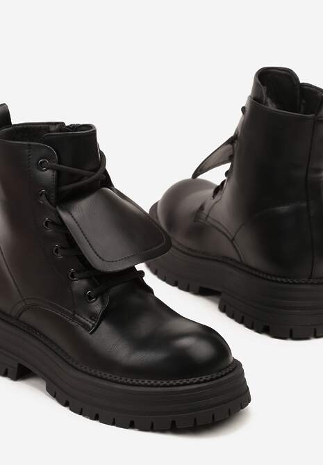 Czarne Casualowe Botki Typu Workery Vemarine