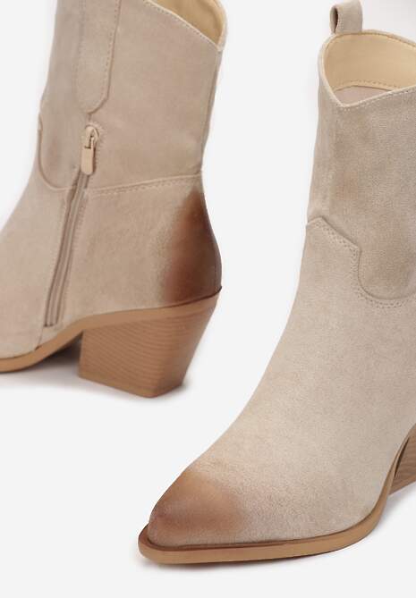 Beżowe Botki Mico