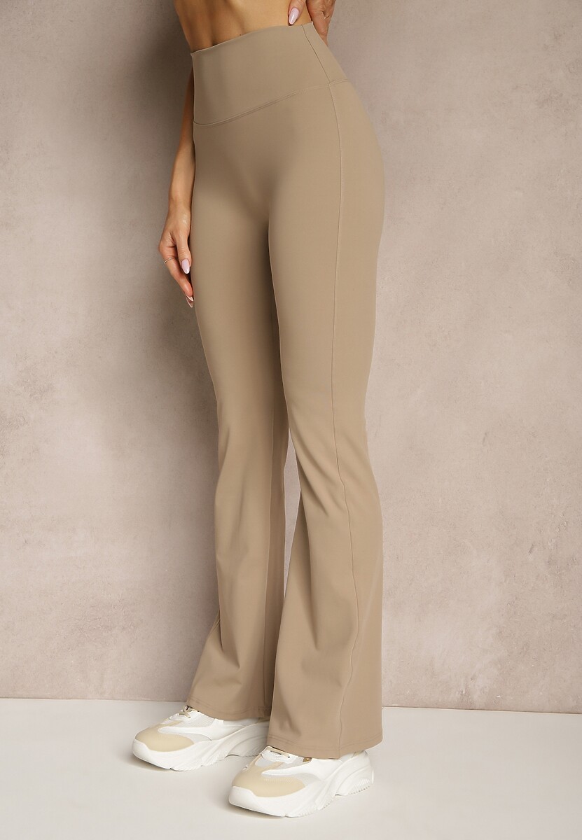 Czarne Legginsy Dzwony High Waist Orruvana