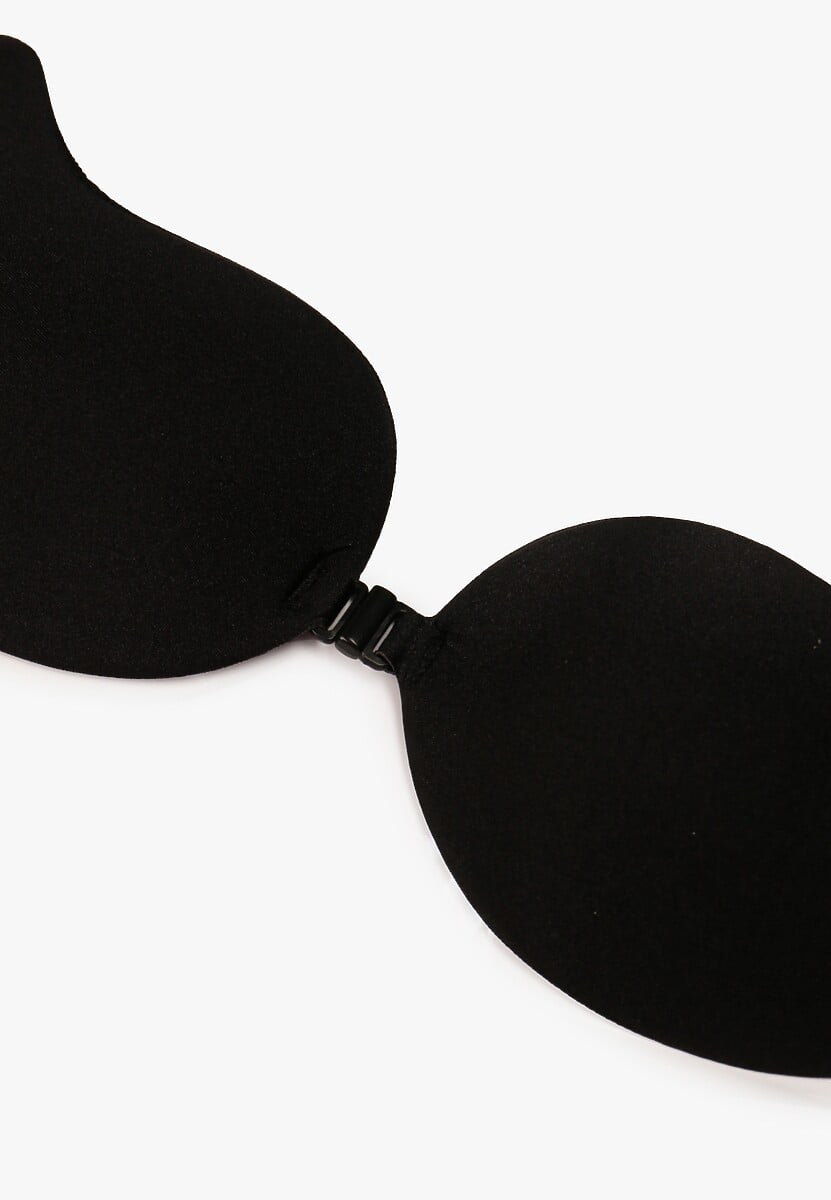 Czarny Biustonosz Samoprzylepny z Zapięciem między Miseczkami Tyria