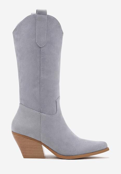 Niebieskie Kozaki na Stożku w Stylu Kowbojek Naures