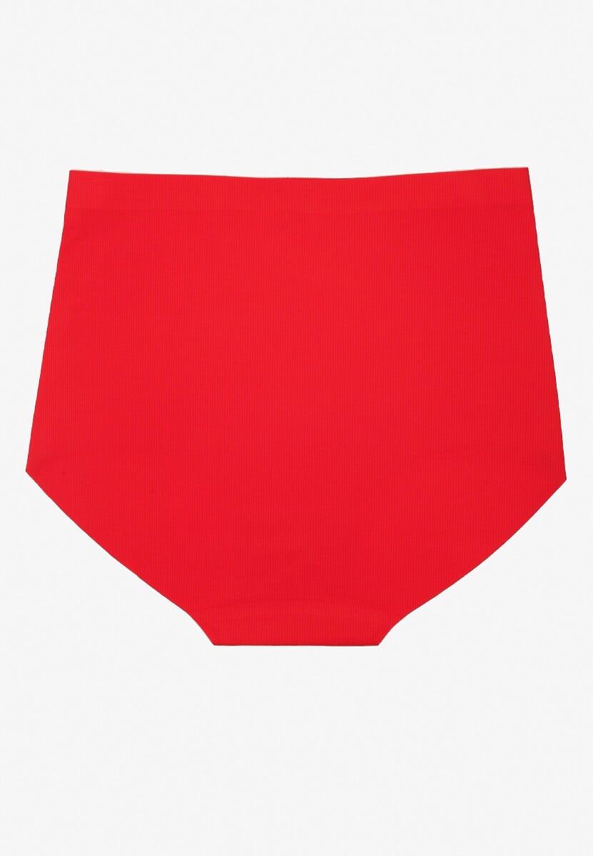 Czerwone Bezszwowe Majtki High Waist Navorila
