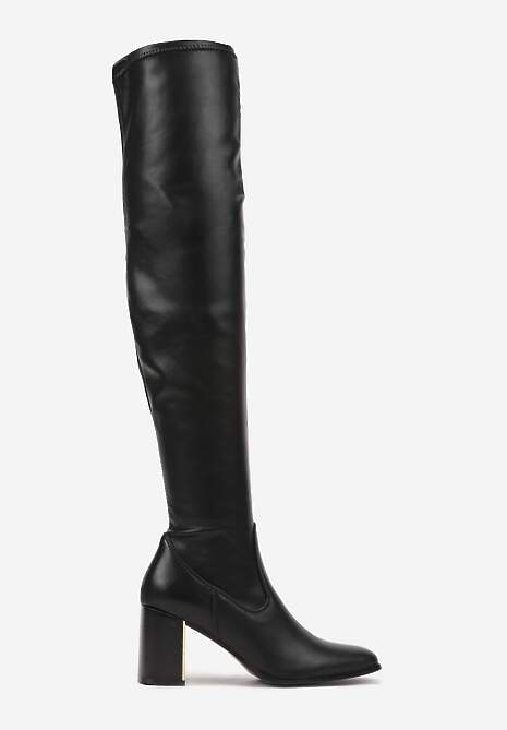 Czarne Kozaki na Słupku za Kolano Navthea