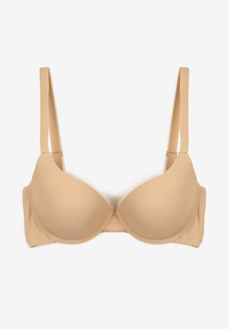 Beżowy Biustonosz o Klasycznym Kroju Sinisea