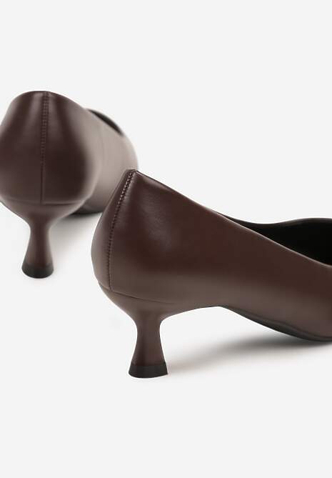 Brązowe Czółenka ze Szpiczastym Noskiem na Kaczuszce Illsaria