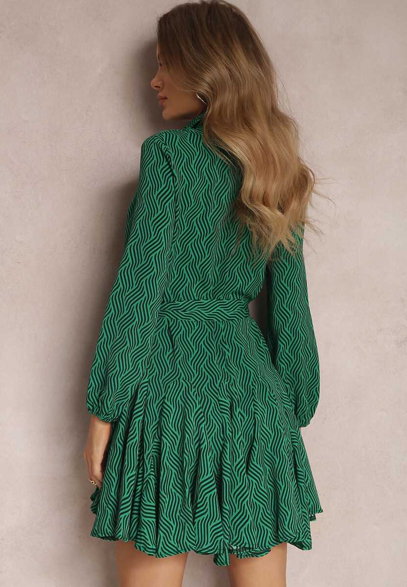 Zielona Sukienka Koszulowa Lelli