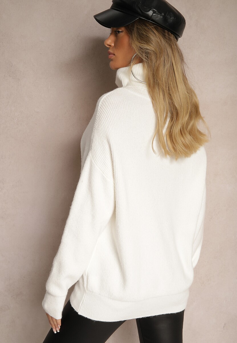 Biały Golf z Domieszką Wiskozy i Kaszmiru Azivara