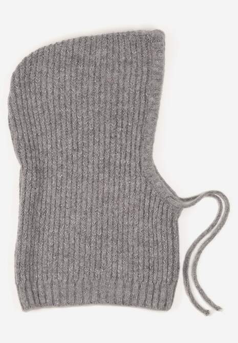 Szara Czapka Balaclava z Wełną i Ściągaczami Linobra