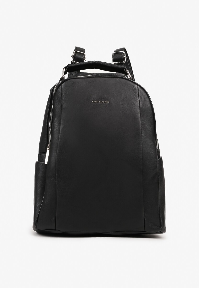 Granatowy Trapezowy Plecak z Dwiema Komorami i Rączką Damilora