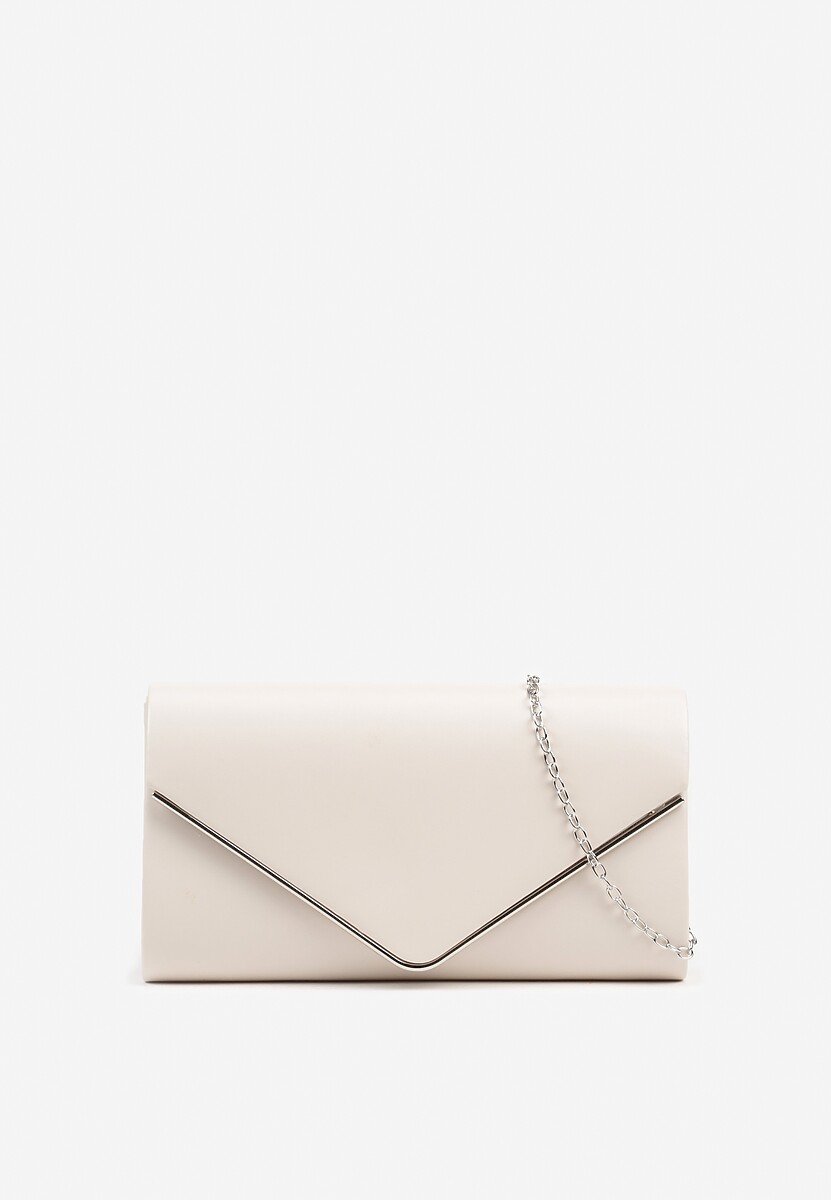 Czarna Elegancka Torebka Kopertówka z Łańcuszkiem Pasenela