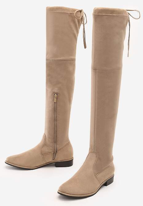 Beżowe Kozaki Sorry Not Sorry