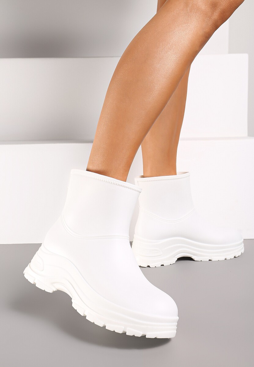 Białe Kalosze na Grubej Podeszwie Eristhena