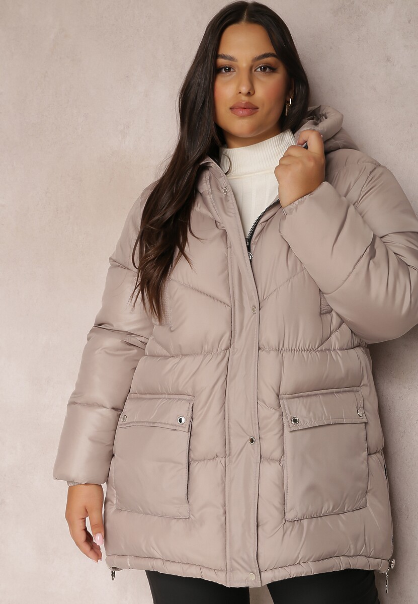 Beżowa Kurtka Pikowana Sabrino