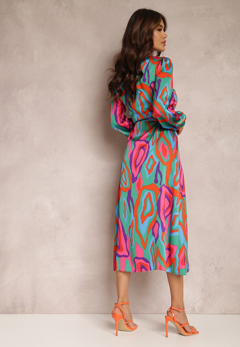 Zielono-Różowa Sukienka Lalope